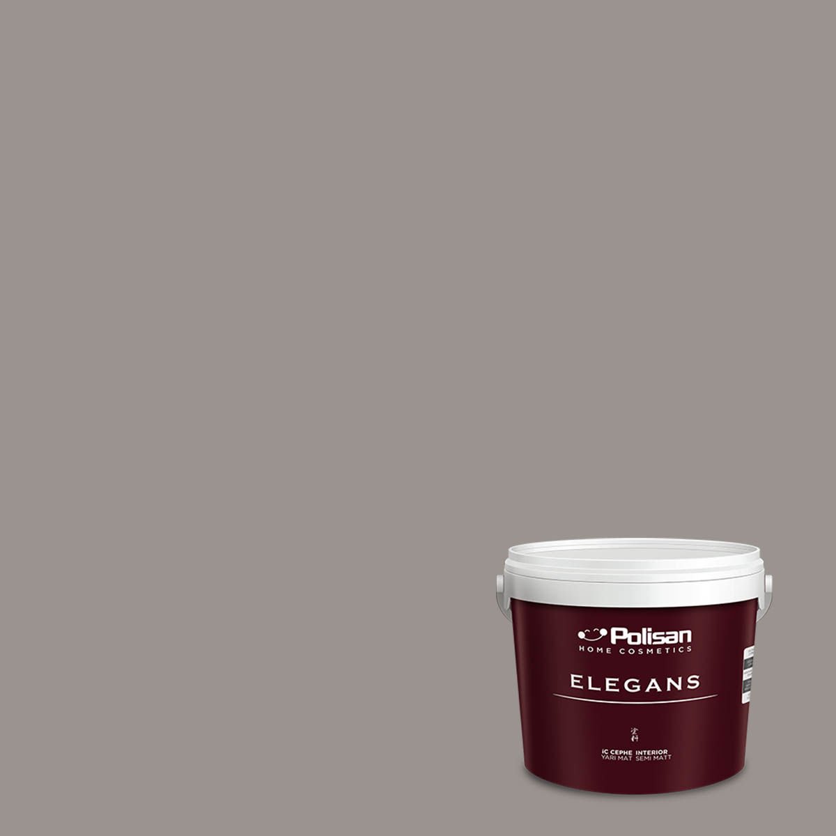 Polisan Elegans Yarı Mat İç Cephe Boyası 15 Litre Zengin Gri 4003 Cİ-6204