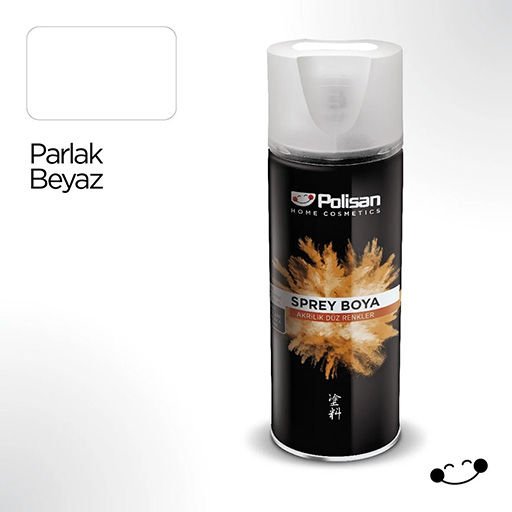 Polisan Akrilik Sprey Boya Parlak Beyaz 400 ml