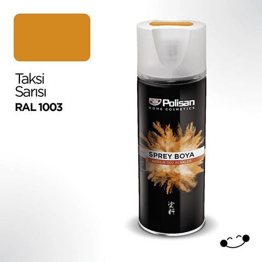 Polisan Akrilik Sprey Boya Ral 1003 Taksi Sarısı 400 ml