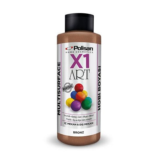 Polisan X1 Art Multisurface Hobi Boyası 120ml Metalik Bronz