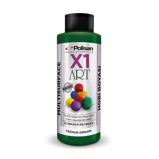 Polisan X1 Art Multisurface Hobi Boyası 120ml Yağmur Ormanı
