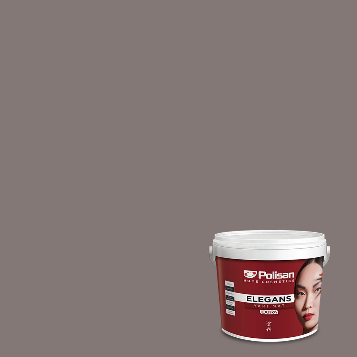 Polisan Elegans Extra Yarı Mat İç Cephe Boyası 12,5 Litre Elegan Gri 4004 Cİ-6205