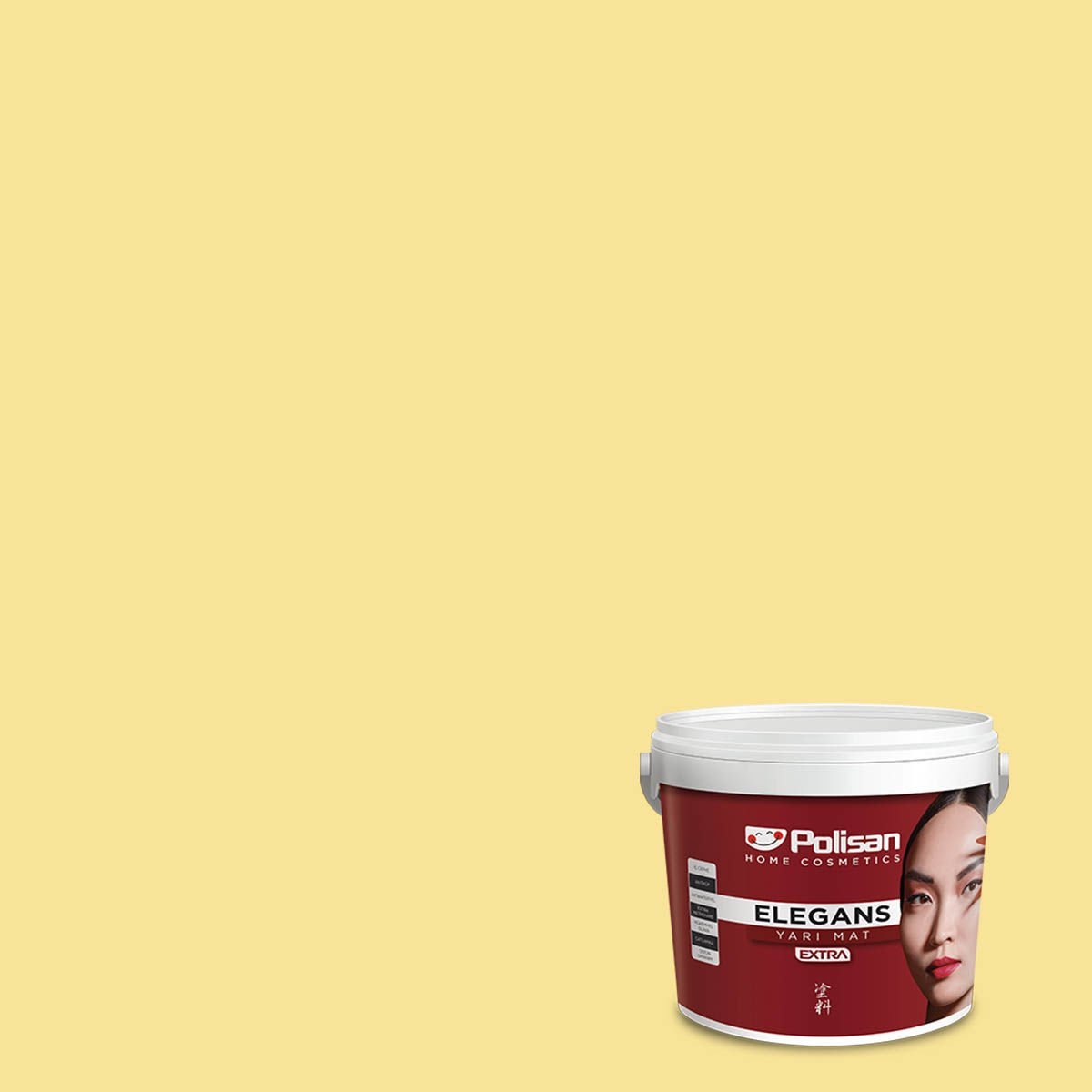 Polisan Elegans Extra Yarı Mat İç Cephe Boyası 7,5 Litre Elegan Sarı 4301 Cİ-7243