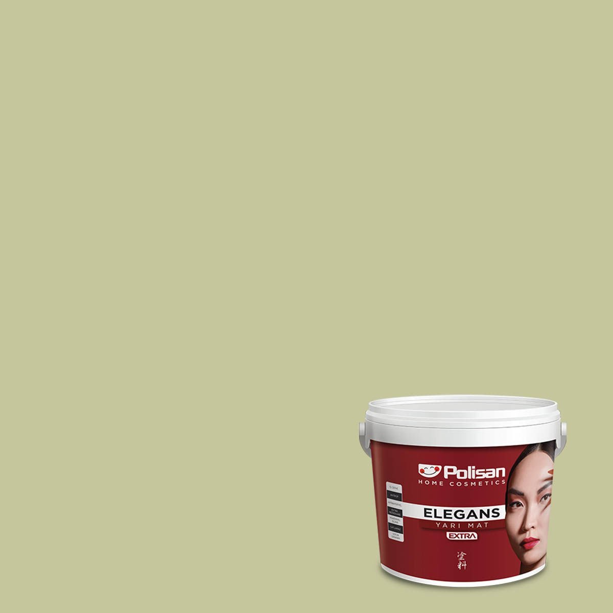 Polisan Elegans Extra Yarı Mat İç Cephe Boyası 7,5 Litre Elegan Yeşil 4347 Cİ-7334