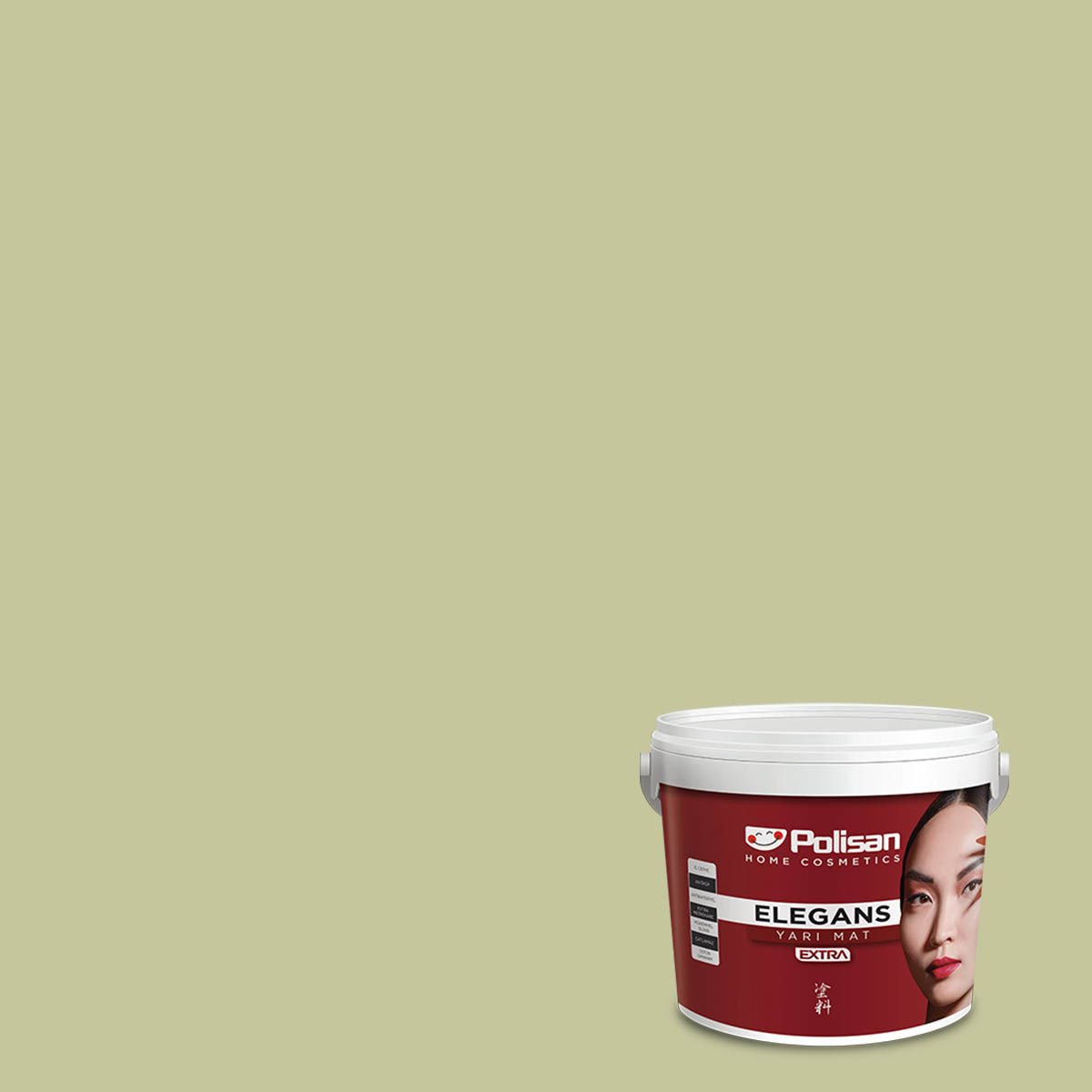 Polisan Elegans Extra Yarı Mat İç Cephe Boyası 12,5 Litre Elegan Yeşil 4347 Cİ-7334