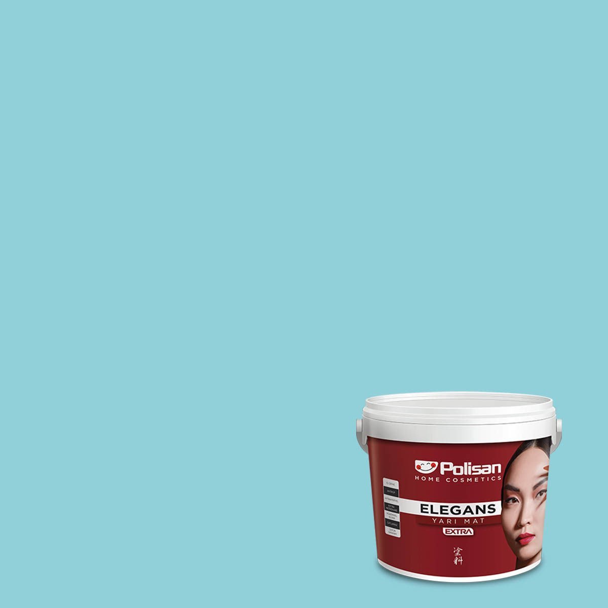 Polisan Elegans Extra Yarı Mat İç Cephe Boyası 7,5 Litre Salda Mavisi 4390 Cİ-7424
