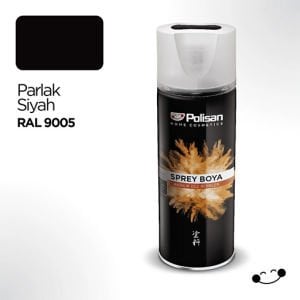 Polisan Akrilik Sprey Boya Ral 9005 Parlak Siyah 400 ml