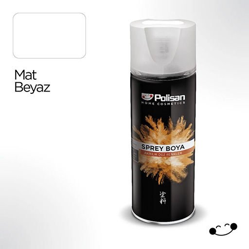 Polisan Akrilik Sprey Boya Mat Beyaz 400 ml
