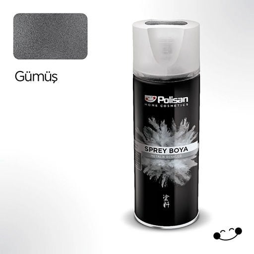 Polisan Akrilik Sprey Boya Ral 9006 Metalik Gümüş Gri 400 ml