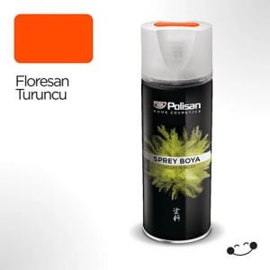Polisan Akrilik Sprey Boya Floresan Turuncu 400 ml
