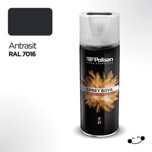Polisan Akrilik Sprey Boya Ral 7016 Antrasit Gri 400 ml