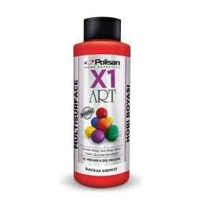 Polisan X1 Art Multisurface Hobi Boyası 120ml Bayrak Kırmızı