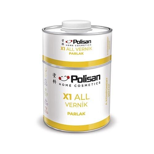 Polisan X1 ALL Parlak Vernik 600 Gram Takım