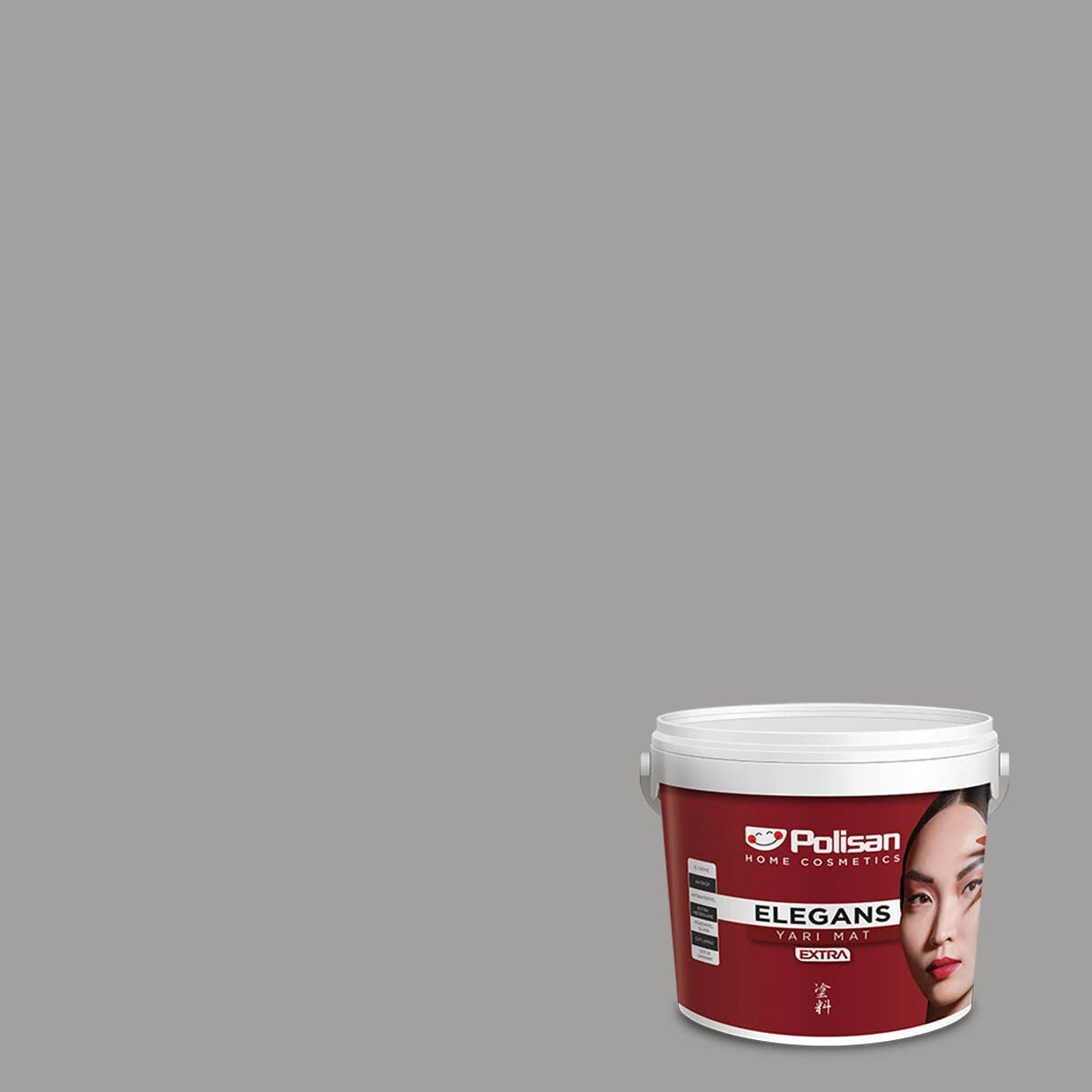 Polisan Elegans Extra Yarı Mat İç Cephe Boyası 7,5 Litre Karizmatik Gri 4484 Cİ-7623